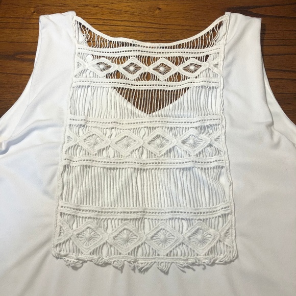Dex White Shift Midi Dress with crocheted back - Picture 7 of 8